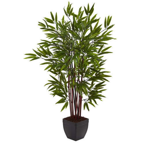 4 Bamboo Tree X 10 W Planter 5457 By Nearly Natural