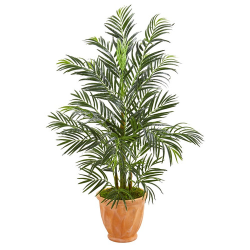 4 Areca Palm Tree In Planter Uv Resistant Indoor Outdoor 5623 By Nearly Natural