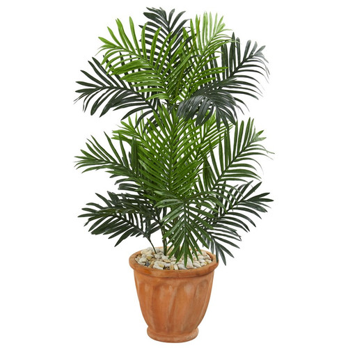 3 5 Paradise Palm Artificial Tree In Terra Cotta Planter 5657 By Nearly Natural