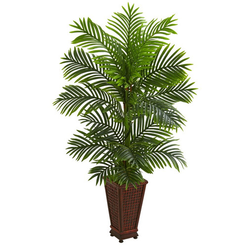 5 Kentia Palm Artificial Tree In Decorative Planter 5687 By Nearly Natural