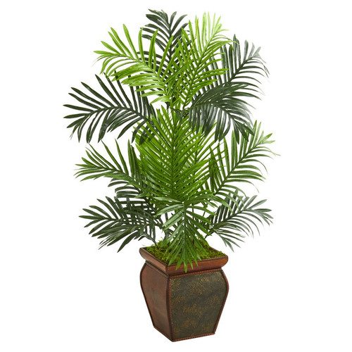 3 Paradise Palm Artificial Tree In Decorative Planter 5689 By Nearly Natural
