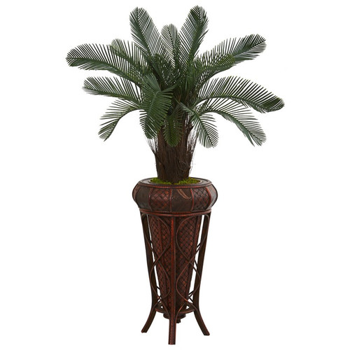 4 Cycas Artificial Tree In Decoorative Stand 5709 By Nearly Natural