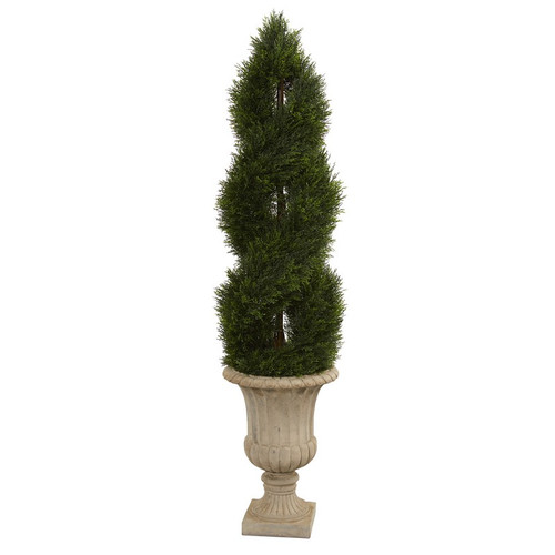 5 Pond Cypress Tree In Urn Uv Resistant Indoor Outdoor 5755 By Nearly Natural