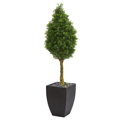 5 Boxwood Cone Tree In Planter Uv Resist Indoor Outdoor 5759 By Nearly Natural