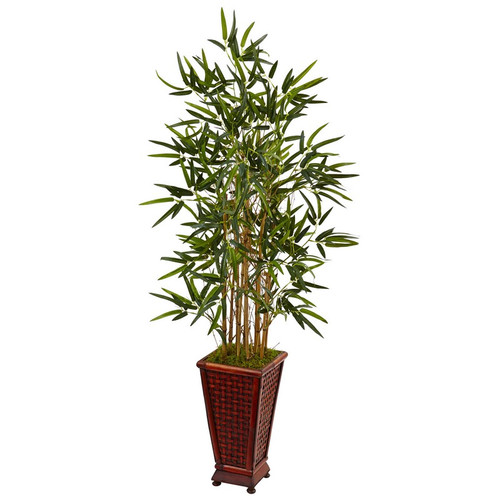 4 5 Bamboo Tree In Decorative Planter 5807 By Nearly Natural