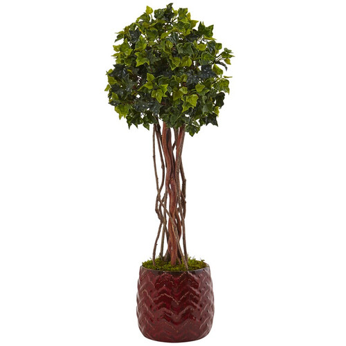 2 5 English Ivy Tree In Planter Uv Resist Indoor Outdoor 5830 By Nearly Natural