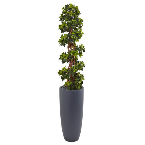5 English Ivy Tree In Planter Uv Resist Indoor Outdoor 5854 By Nearly Natural