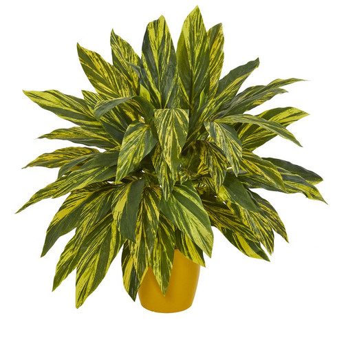 18 5 Tradescantia Artificial Plant In Yellow Planter 6513 By Nearly Natural