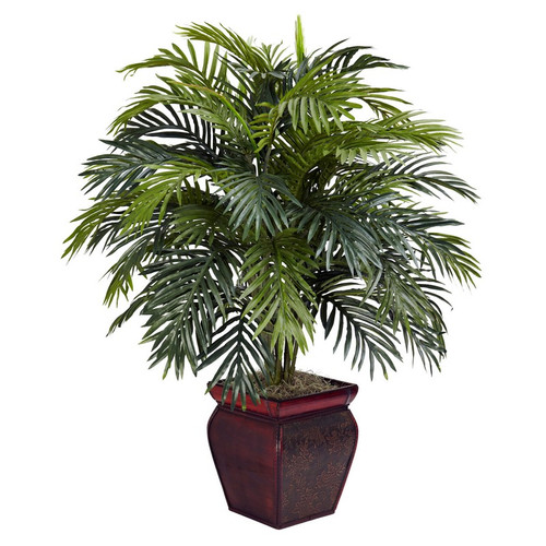 Areca W Decorative Planter 6686 By Nearly Natural