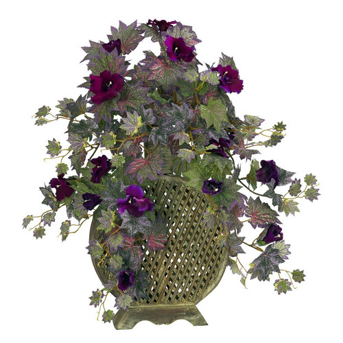 Morning Glory W Decorative Vase 6692 By Nearly Natural