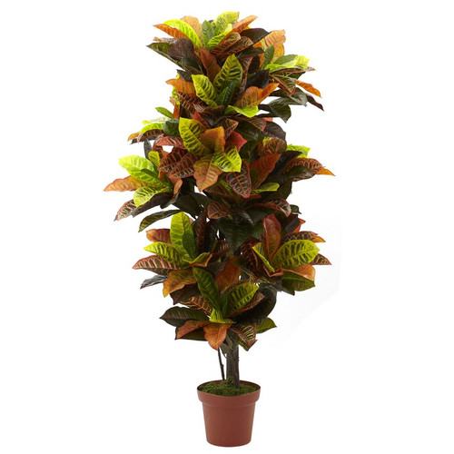 56 Croton Plant Real Touch 6721 By Nearly Natural