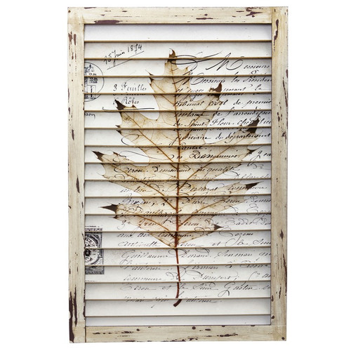 24 Maple Leaf Window Shutter Wall Decor 7023 By Nearly Natural