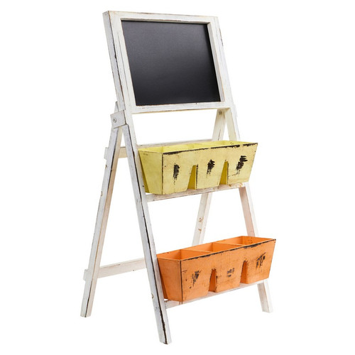 31 Farmhouse Multipurpose Bin And Chalkboard Stand 7045 By Nearly Natural
