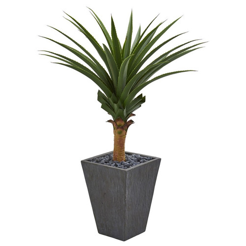 4 Agave Artificial Plant In Ceramic Planter 8092 By Nearly Natural