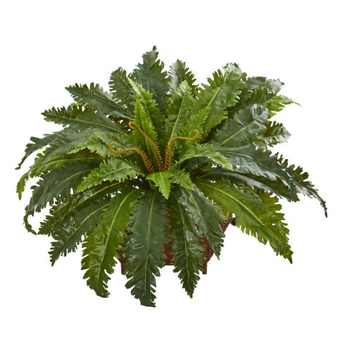 24 Marginatum Artificial Plant In Metal Planter 8225 By Nearly Natural