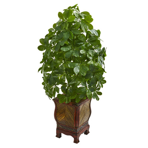 3 Schefflera Artificial Plant In Decorative Planter 8230 By Nearly Natural