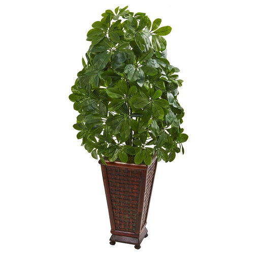 3 5 Schefflera Artificial Plant In Decorative Planter 8231 By Nearly Natural