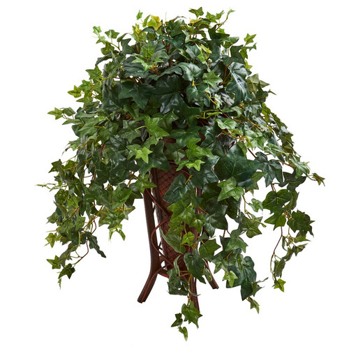 34 Ivy Artificial Plant In Stand Planter 8239 By Nearly Natural