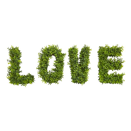 Love Boxwood Artificial Wall Decoration Indoor Outdoor 8333 By Nearly Natural