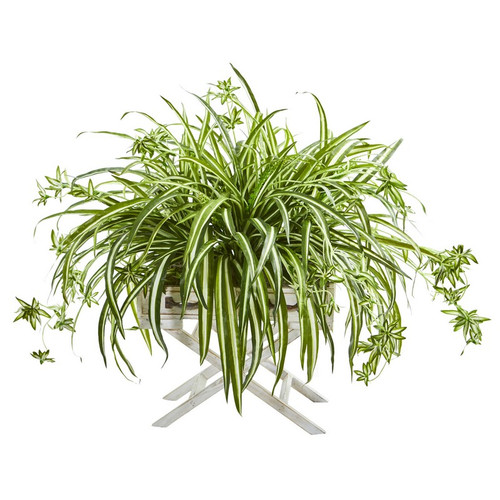 35 Spider Artificial Plant In Drawer Stand Planter 8370 By Nearly Natural