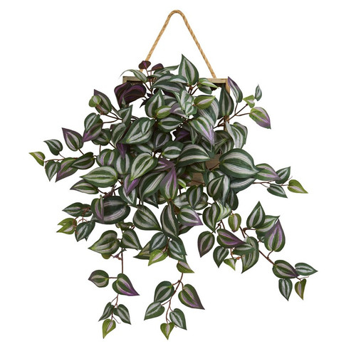 20 Wandering Jew Artificial Plant In Hanging Frame 8372 By Nearly Natural