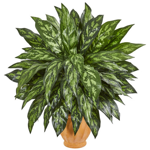 29 Silver King Artificial Plant In Terra Cotta Planter 8414 By Nearly Natural