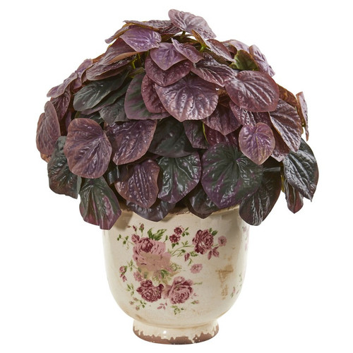 14 Peperomia Artificial Plant In Planter Real Touch 8569 By Nearly Natural