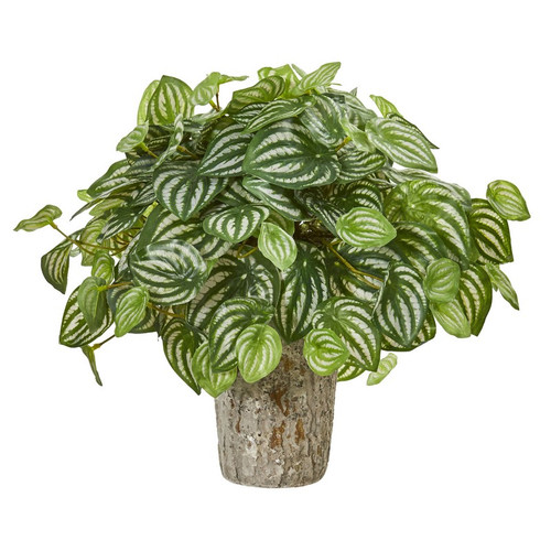 13 Peperomia Artificial Plant In Planter Real Touch 8574 By Nearly Natural