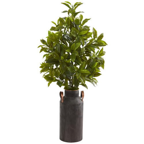 32 Coffee Leaf Artificial Plant In Canister Real Touch 8608 By Nearly Natural