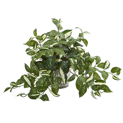 15 Florida Beauty Plant In Vintage Metal Hanging Planter 8612 By Nearly Natural