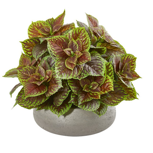 16 Coleus Plant In Decorative Planter Real Touch 8724 By Nearly Natural