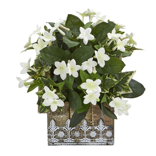 10 Stephanotis Ivy Plant In House Hanging Planter 8824 By Nearly Natural