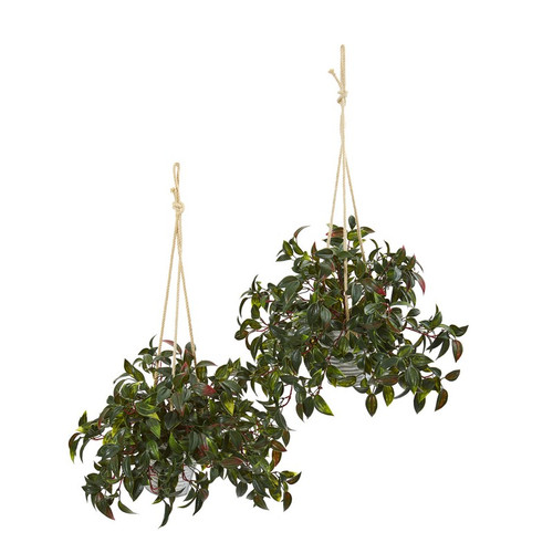 27 Hanging Melon Plant Uv Rest Indoor Outdoor Set Of 2 8885 S2 By Nearly Natural