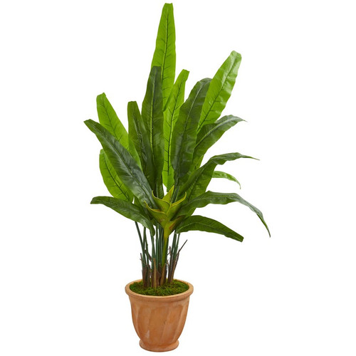 5 Travelers Palm Artificial Tree In Terra Cotta Planter 9270 By Nearly Natural