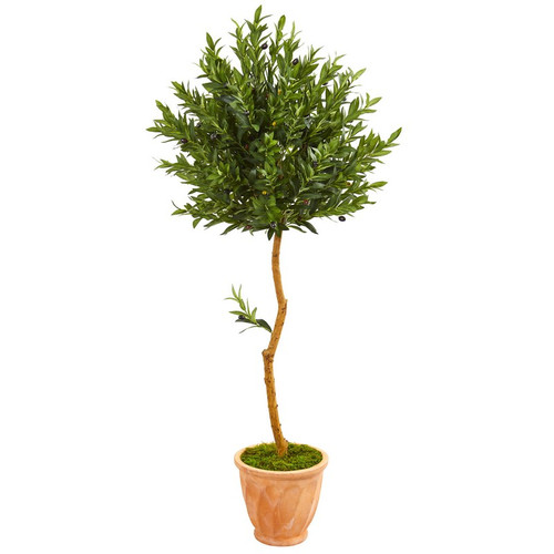 63 Olive Artificial Tree In Planter Uv Indoor Outdoor 9342 By Nearly Natural
