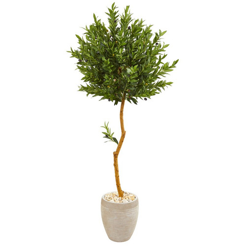 5 5 Olive Artificial Tree In Planter Uv Indoor Outdoor 9343 By Nearly Natural