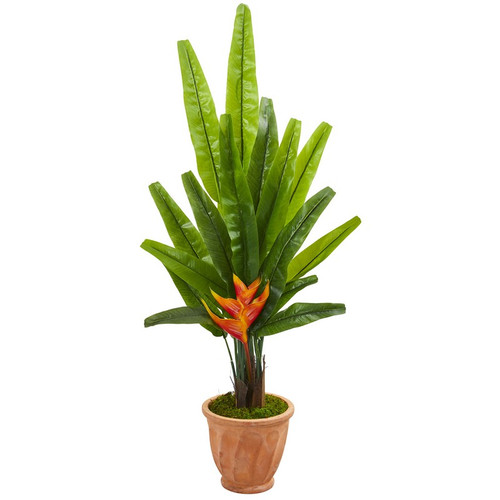 4 5 Traveler S Palm Artificial Tree In Terra Cotta Planter 9983 By Nearly Natural
