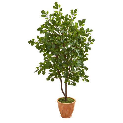 53 Oak Artificial Tree In Terra Cotta Planter 9995 By Nearly Natural