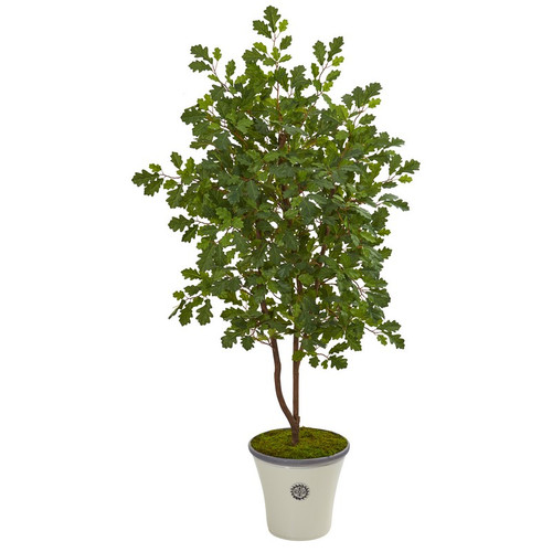 53 Oak Artificial Tree In Decorative Planter 9996 By Nearly Natural
