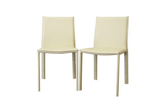 Baxton Studio Black Burridge Leather Dining Chair Set Of 2 Alc 1822 Black By Wholesale Interiors