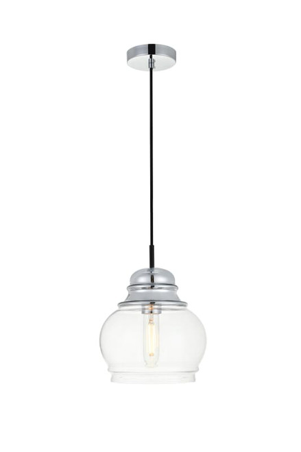 Living District Kenna 1 Light Chrome Pendant With Clear Glass Ld2252C