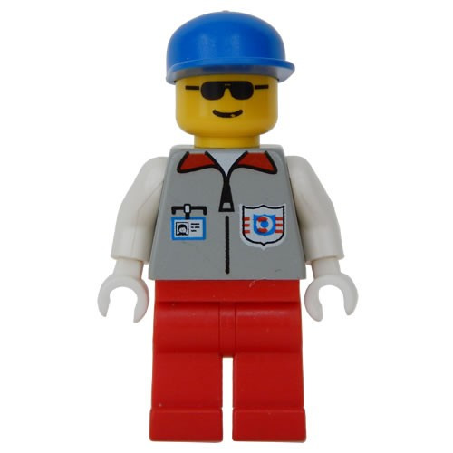 Lego Coast Guard 1 Red Legs Blue Cap Sunglasses Res002