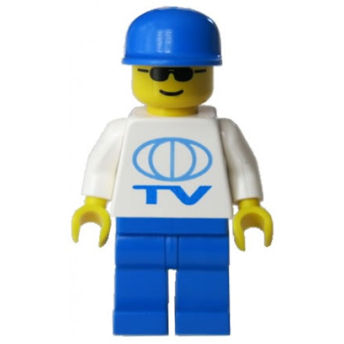 Lego Tv Logo Large Pattern Blue Legs Blue Cap Sunglasses Tv003