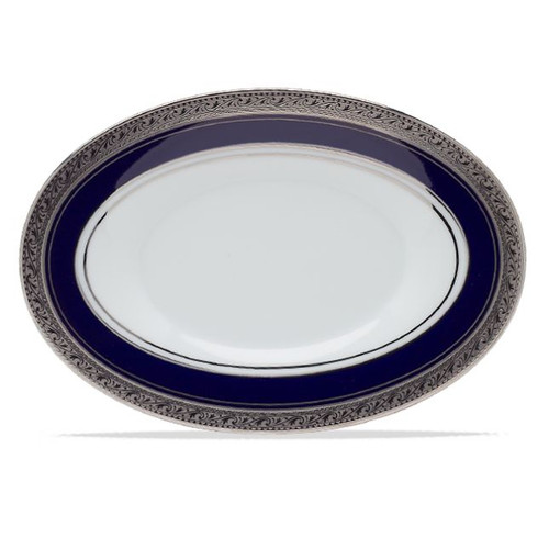 Crestwood Cobalt Platinum Butter/Relish Tray, 8" 4170-738 By Noritake