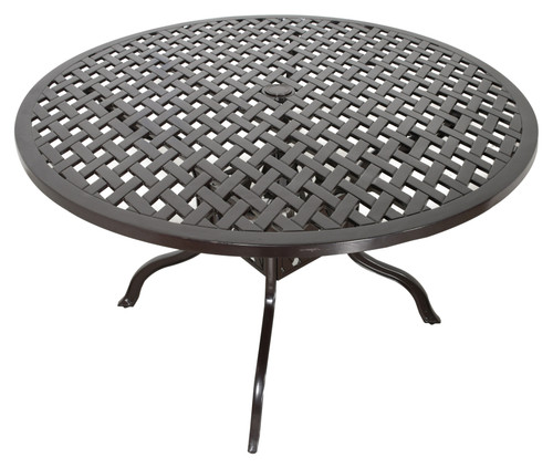 Savannah Round Dining Table 48 Inch, Outdoor, Cast Aluminum, Bridgeton Moore, Patio, Furniture 10292262 By AFD