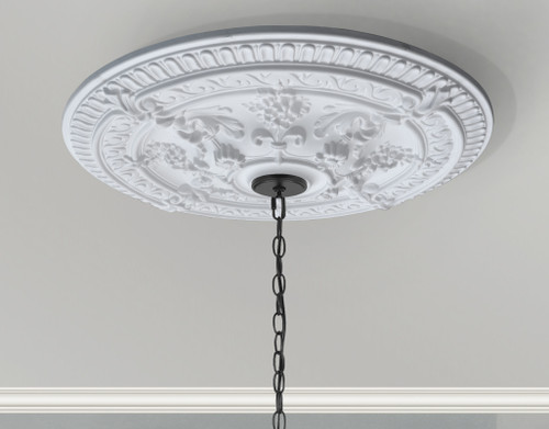 26" Dia White Scroll Rose Ceiling Chandelier Medallion Diy Lighting Wall Decor 10711367 By AFD