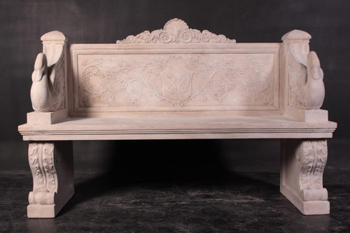 Vicenza Swan Bench Neoclassical Garden Seating 10850931 By AFD