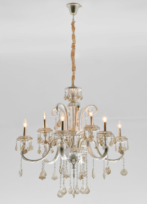 Hollywood Brush 9 Light Silver Chandelier 11234304 By AFD