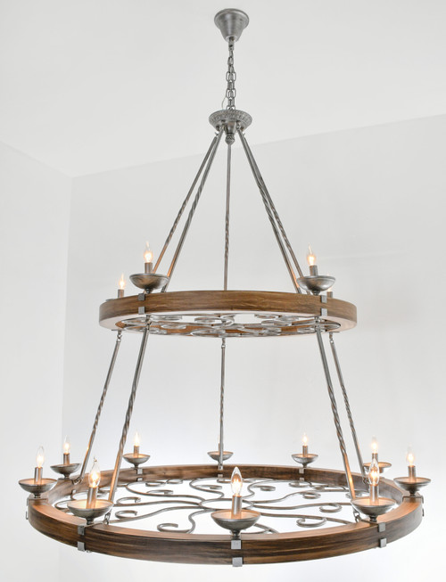 Two Tier Ridge Line 56" Chandelier 12018404 By AFD
