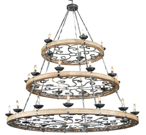 Three Tier Ridge Line 75" Chandelier 12018405 By AFD